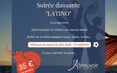 Le 7 mai 2022: Soirée dansante Latino: Venez vous évader le temps d’une soirée