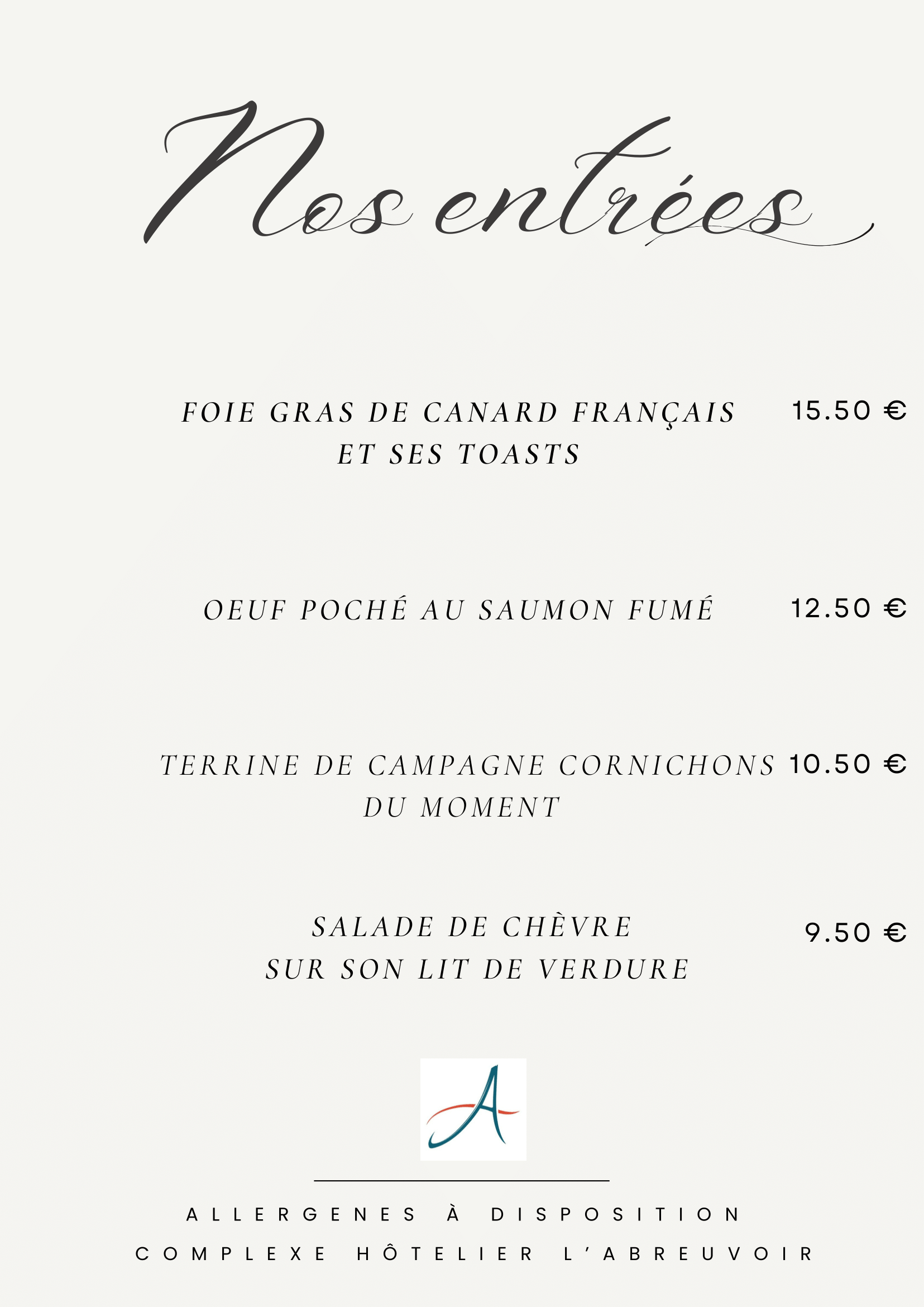 Entrées